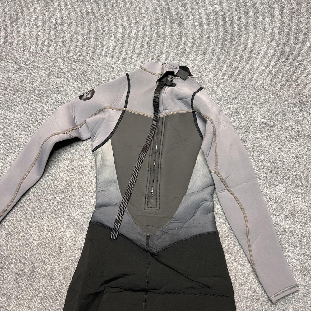 Roxy Syncro Full Wetsuit Womens 2 Gray Black Long Sleeve Surf Neoprene Suit - Picture 2 of 16